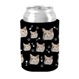 Your Pet Cat Face (Black) - Kit 1 (Stubby Holder, Trucker Hat & Schooner Glass)