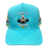 Happy First Father's Day Stubby, Trucker Hat & Schooner Glass Kit