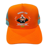 Happy First Father's Day Stubby, Trucker Hat & Schooner Glass Kit