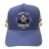 Happy First Father's Day Stubby, Trucker Hat & Schooner Glass Kit
