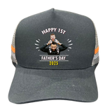 Happy First Father's Day Stubby, Trucker Hat & Schooner Glass Kit