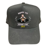 Happy First Father's Day Stubby, Trucker Hat & Schooner Glass Kit