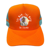 The Man, The Myth, The Legend ( White ) Stubby, Hat & Schooner Glass Kit
