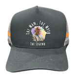The Man, The Myth, The Legend ( White ) Stubby, Hat & Schooner Glass Kit