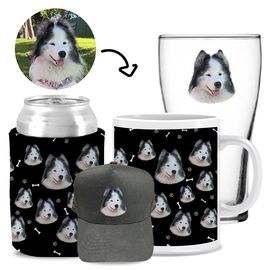 Your Pet Black - Kit 3 (Stubby Holder, Ceramic Mug, Trucker Hat & Schooner Glass)