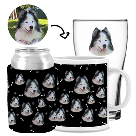 Your Pet Black - Kit 3 (Stubby Holder, Ceramic Mug & Schooner Glass)