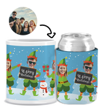 Happy Holiday Five Faces Kit - 1 (Stubby Holder & Ceramic Mug)