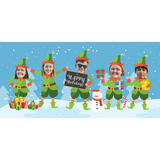 Happy Holiday On a Ceramic Mug - Five Faces