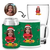 Santa Claus - Kit 3 (Stubby Holder, Ceramic Mug & Schooner Glass)