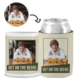 Get On The Beers - Kit 1 (Stubby Holder & Ceramic Mug)