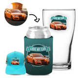 Love My Car - Kit 2 (Stubby Holder, Trucker Hat & Schooner Glass)
