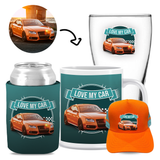 Love My Car - Kit 3 (Stubby Holder, Ceramic Mug, Trucker Hat & Schooner Glass)