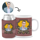 The Man, The Myth, The Legend Red - Kit 1 (Stubby Holder & Ceramic Mug)