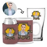 The Man, The Myth, The Legend Red - Kit 3 (Stubby Holder, Ceramic Mug & Schooner Glass)