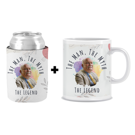 The Man, The Myth, The Legend White - Upgrade 1 (Add Ceramic Mug)