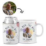The Man, The Myth, The Legend ( WHITE ) Stubby and Mug Kit