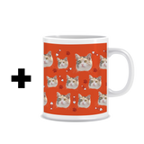 Your Pet Cat Face (Orange Single Face) - Upgrade 1 (Add Ceramic Mug)