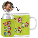 Ho Ho Ho Kit - 1 (Stubby Holder &  Ceramic Mug)