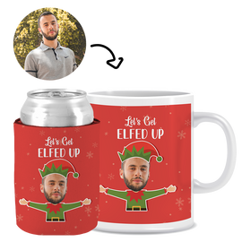 Let’s Get Elfed Up Kit - 1 (Stubby Holder &  Ceramic Mug)