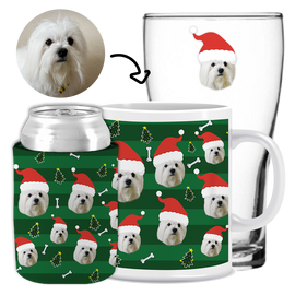 Your Pet Christmas - Kit 3 (Stubby Holder, Ceramic Mug & Schooner Glass)