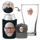 Your Face (Single Face) - Kit 2 (Stubby Holder, Trucker Hat & Schooner Glass)